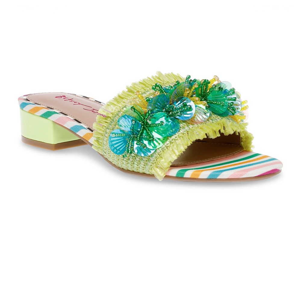 Betsey Johnson Women's Peyten
Raffia Slide Sandals